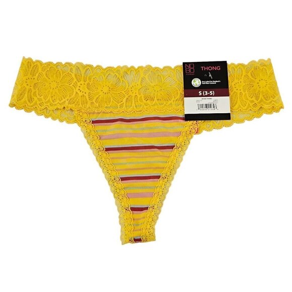 NO Boundaries NOBO Micro Lace Trim 3-Pack Thong Panties – Size Small NWT - Picture 4 of 11